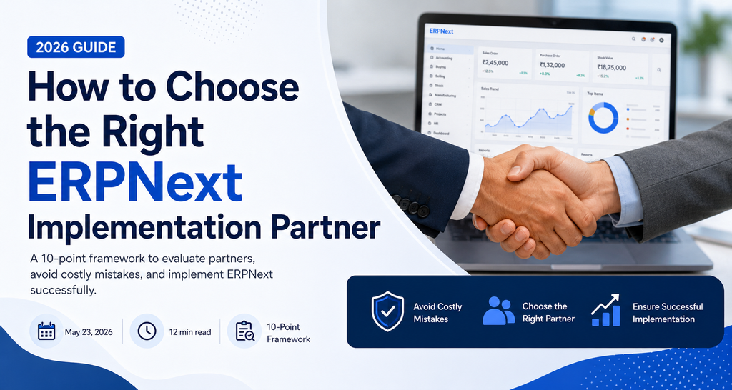 How to Choose the Right ERPNext Implementation Partner - Cover Image